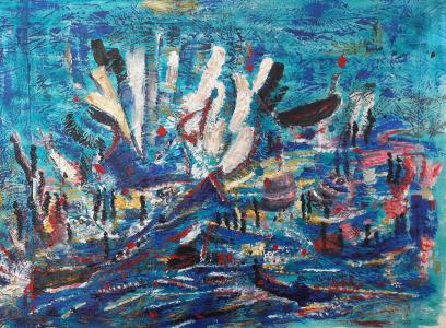 Blue story II, de Christiane Guerry The Art Cycle