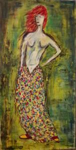 Femme aux cheveux rouge, de Christiane Guerry The Art Cycle