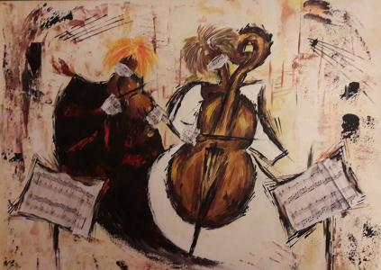 Musiciennes en temps de Covid, de Christiane Guerry The Art Cycle