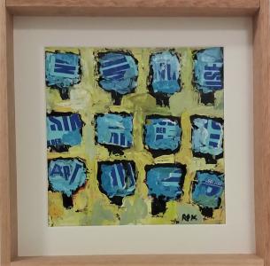 Abstraction aux verres bleus, de Germain Henneka The Art Cycle