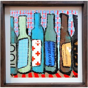 Bouteilles aux croix rouges, de Germain Henneka The Art Cycle