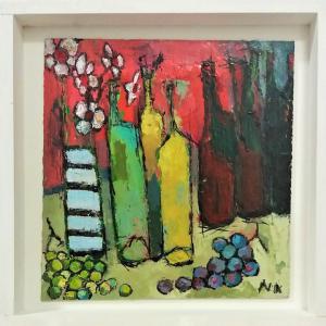 Bouteilles et fleurs, de Germain Henneka The Art Cycle