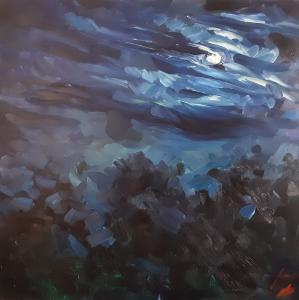La lune offensee, de Harry Boudchicha The Art Cycle