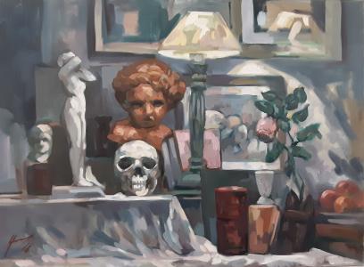 L amour et le crane, de Harry Boudchicha The Art Cycle