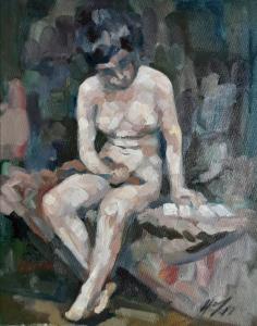 Le modèle à l atelier, de Harry Boudchicha The Art Cycle