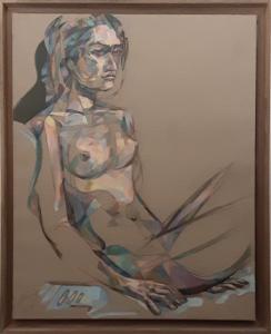 Nu féminin sur toile en lin 3, de Harry Boudchicha The Art Cycle