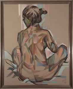 Nu féminin sur toile en lin 4, de Harry Boudchicha The Art Cycle