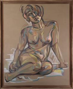 Nu féminin sur toile en lin 5, de Harry Boudchicha The Art Cycle