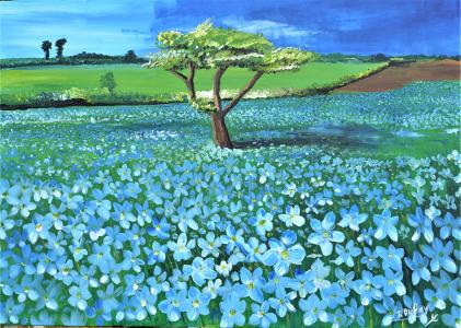 Le champ de lin, de Jerome Dufay The Art Cycle