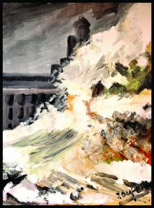 Tempête sur le port de Dieppe, de Jerome Dufay The Art Cycle