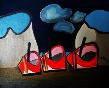 Trois doris rouges, de Jerome Dufay The Art Cycle