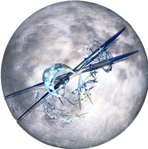 Rêve de lune avec une touche terrestre, de Joëlle Acoulon The Art Cycle