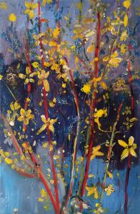 Forsythia attend la pluie, de Linda Clerget The Art Cycle