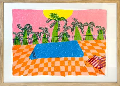 Sieste au bord de la piscine, de Mathilde Mejanes The Art Cycle