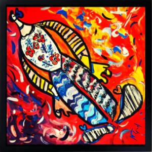 La femme aux fleurs, de Nancy Gabel The Art Cycle