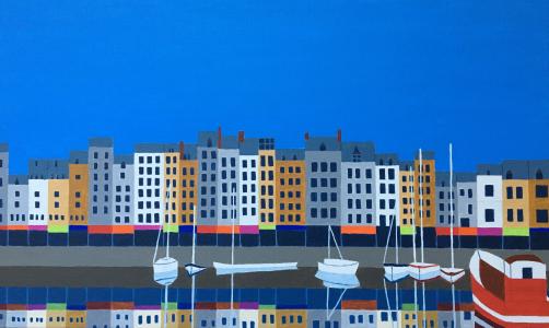 Le port de Honfleur, de Odile Raoul The Art Cycle