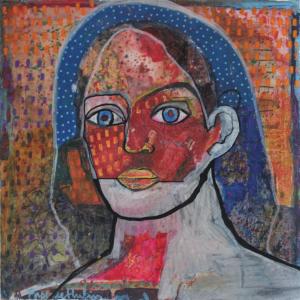 Portrait rouge, de Pascale Hulin The Art Cycle