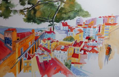 Les toits, de Patricia Allais Rabeux The Art Cycle