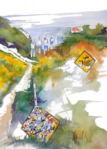Sur les toits de Howth, de Patricia Allais Rabeux The Art Cycle