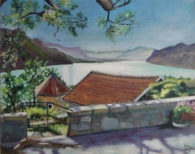 N494 Le lac vu du chateau de Chatillon, de Rosine Cavalié The Art Cycle