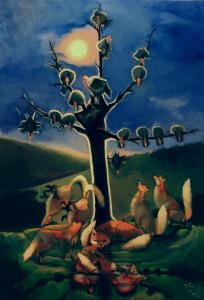 N997 Le renard et les poulets d indes, de Rosine Cavalié The Art Cycle
