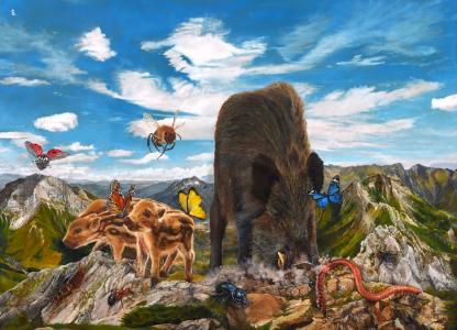 Le sanglier paysagiste, de Simon Levasseur The Art Cycle