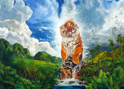 Le tigre arroseur, de Simon Levasseur The Art Cycle
