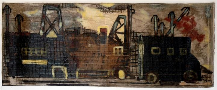 Le train de la gare, de Sylvia Elharar Lemberg The Art Cycle