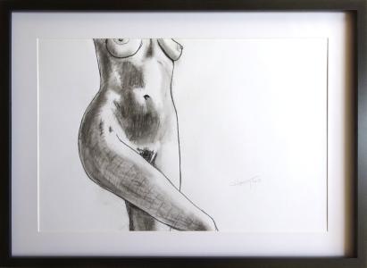 Nu féminin debout aux jambes croisées, de Thierry Démure Di Nicola The Art Cycle