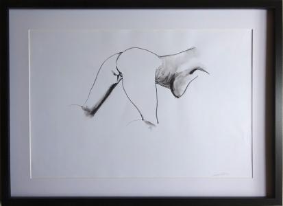 Nu féminin en appui sur ses genoux, de Thierry Démure Di Nicola The Art Cycle