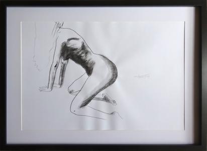 Nu féminin en appui sur ses mains, de Thierry Démure Di Nicola The Art Cycle