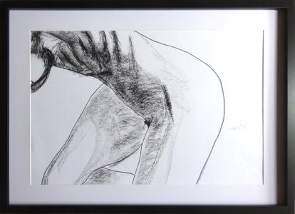 Nu féminin penché une jambe relevé, de Thierry Démure Di Nicola The Art Cycle