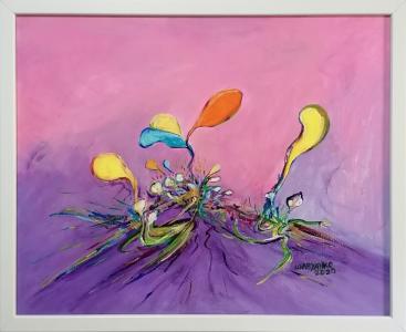 Ballons abstraits violets, de Wabyanko . The Art Cycle