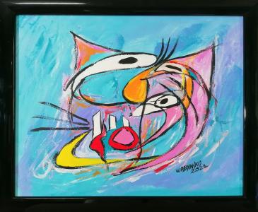 Chat abstrait, de Wabyanko . The Art Cycle