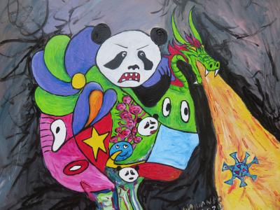 Portrait dragon panda combat, de Wabyanko . The Art Cycle