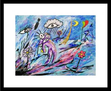 Echelle du ciel vers la lune, de Wabyanko . The Art Cycle