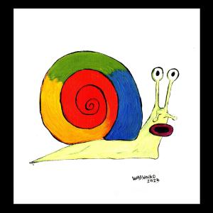 Escargot rainbow, de Wabyanko . The Art Cycle