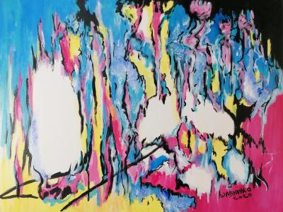 Fantome abstraction en bleu, de Wabyanko . The Art Cycle