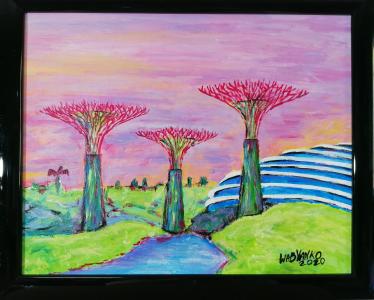 Gardens by the bay tree Singapore, de Wabyanko . The Art Cycle