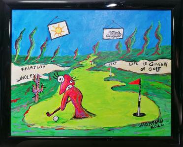 La vie est un parcours de golf vert, de Wabyanko . The Art Cycle