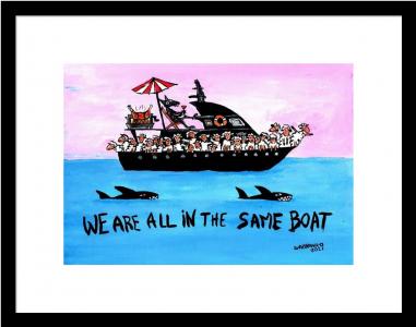 Nous sommes tous sur le même bateau, de Wabyanko . The Art Cycle
