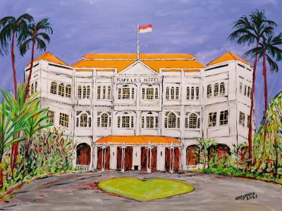 Raffles Hotel Singapore 2021, de Wabyanko . The Art Cycle