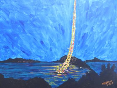 Sky Ladder Cai Guo Qiang tribute, de Wabyanko . The Art Cycle