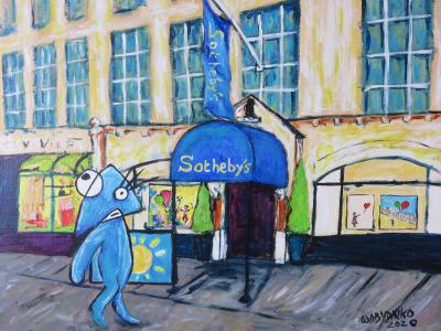 Sotheby Entrance Sun painting Auction, de Wabyanko . The Art Cycle