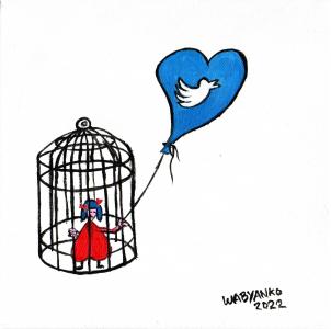 Tiny Message depuis Twitter, de Wabyanko . The Art Cycle