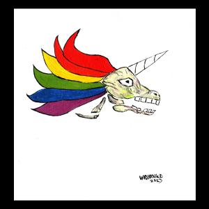 Tiny Unicorn skull head, de Wabyanko . The Art Cycle
