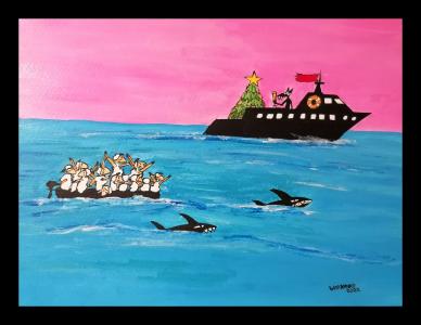 Wolf Sheeps Merry Christmas, de Wabyanko . The Art Cycle