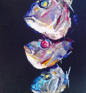 Trois têtes de poisson , de Xi Chen The Art Cycle