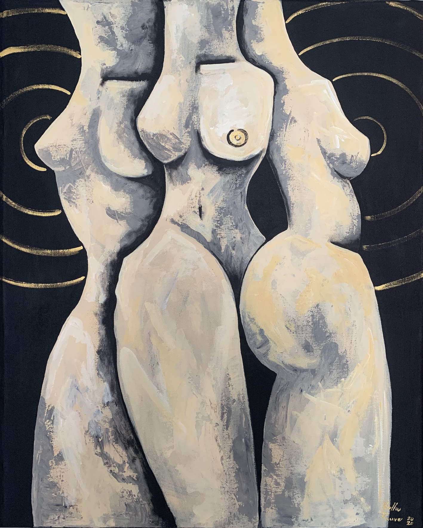 Trois Graces en noir, de Nella Fauve The Art Cycle