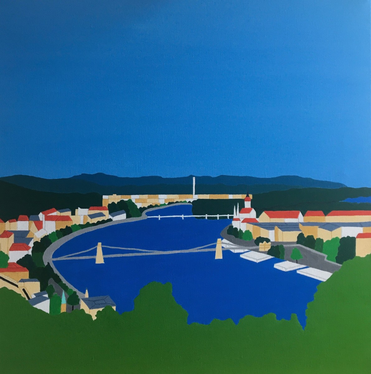 Le Danube à Budapest, de Odile Raoul The Art Cycle